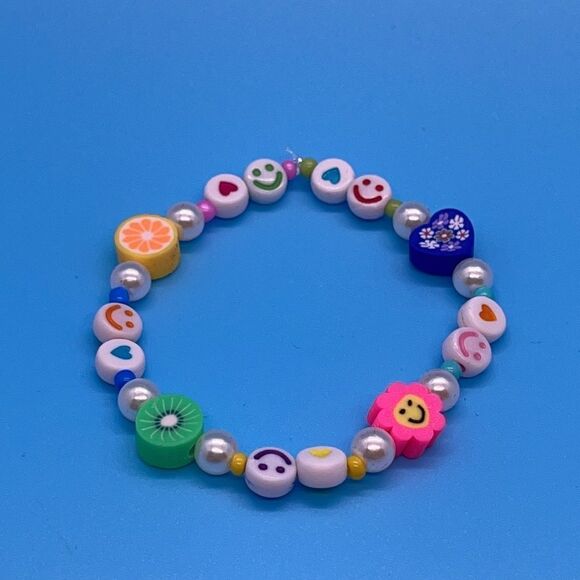 Y2K Beads Happy Trio - 3 Beaded Stretchy Bracelets - Picture 2 of 5